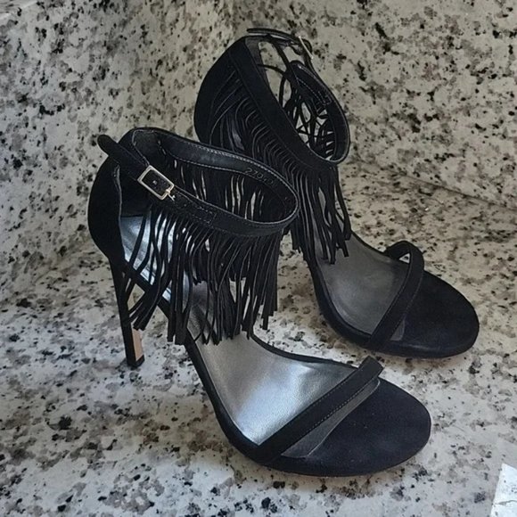 Stuart Weitzman Love fringe heels US sz 8.5 - Picture 4 of 11